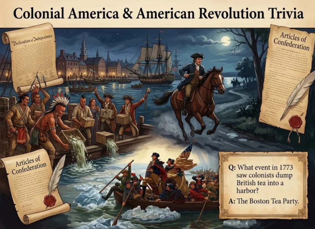 Colonial America and the American Revolution Trivia Questions