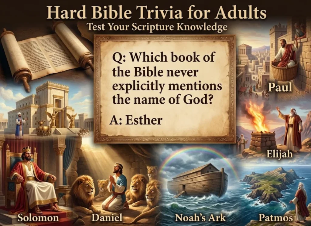 Hard Bible Trivia Questions and Answers for Adults