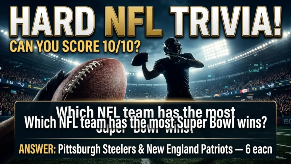 NFL Team, Player and Super Bowl Trivia Questions and Answers
