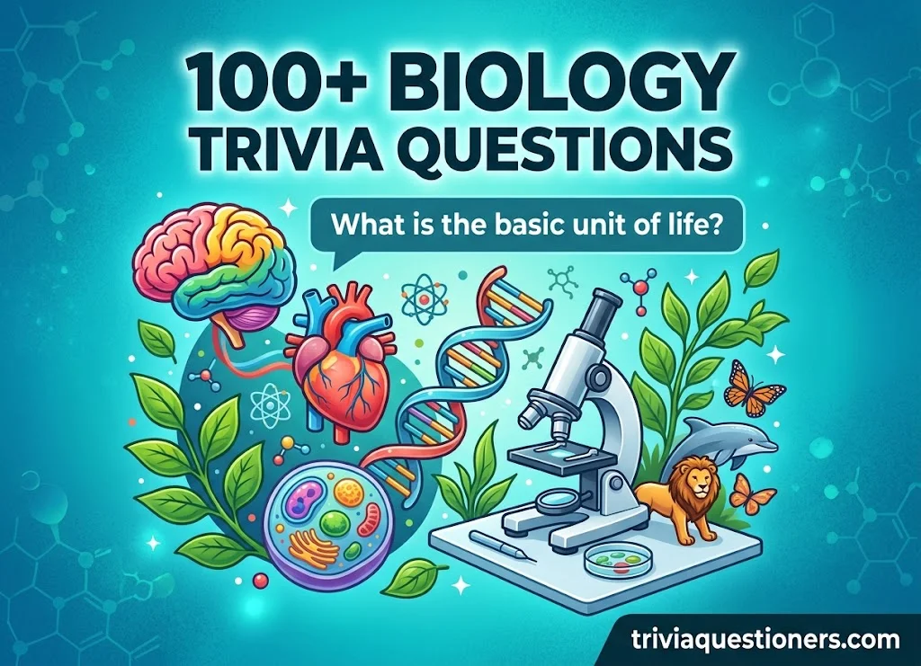 100+ Best Biology Trivia Questions and Answers (From Easy to Hard)