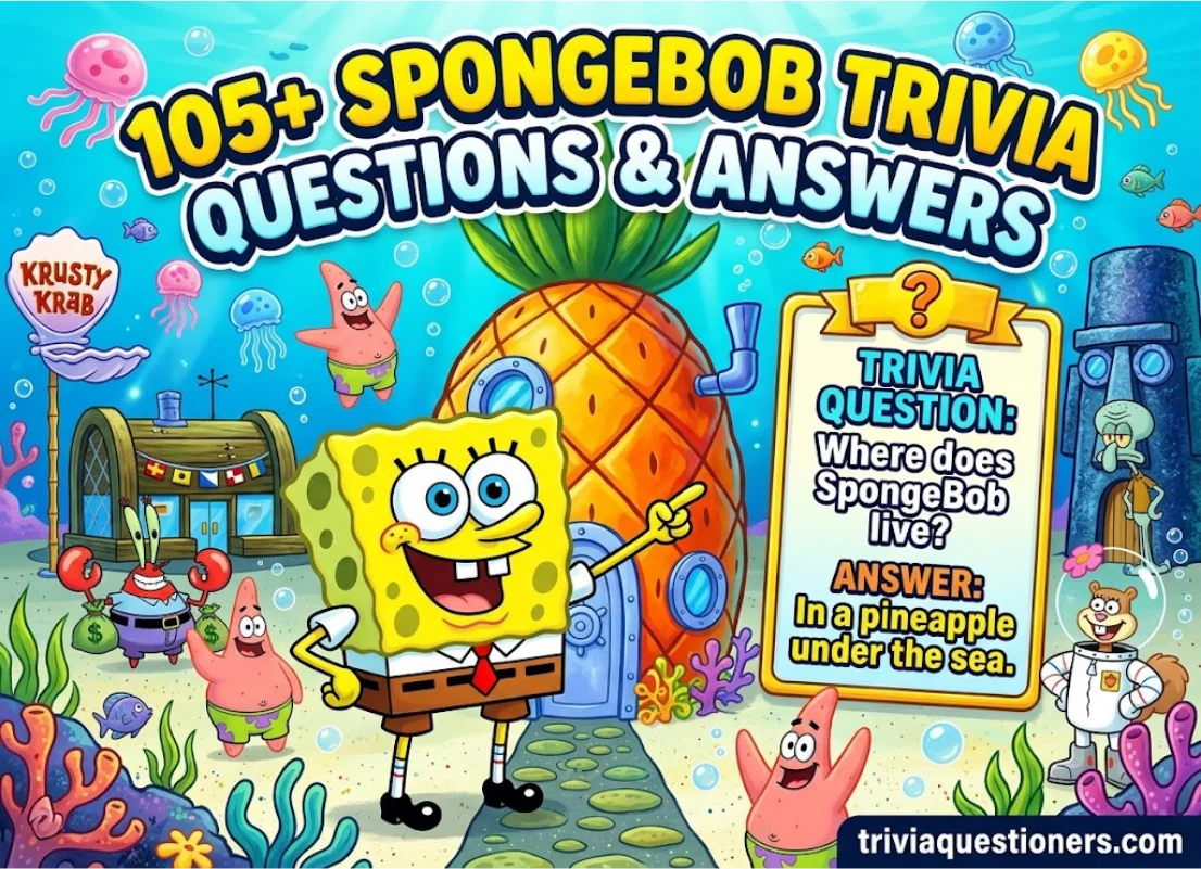 105+ SpongeBob Trivia Questions With Answers (Easy to Hard)