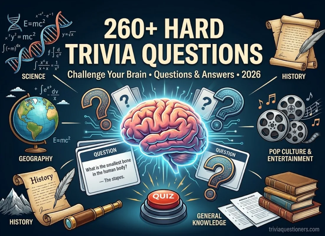 260+ Hard Trivia Questions and Answers to Challenge Your Brain (2026)