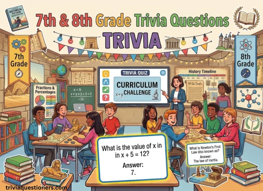 7th Grade and 8th Grade Trivia Questions for Middle Schoolers