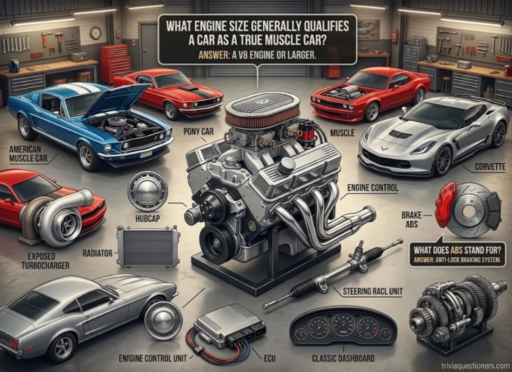 Classic Cars, Muscle Cars, and Car Parts Trivia Questions