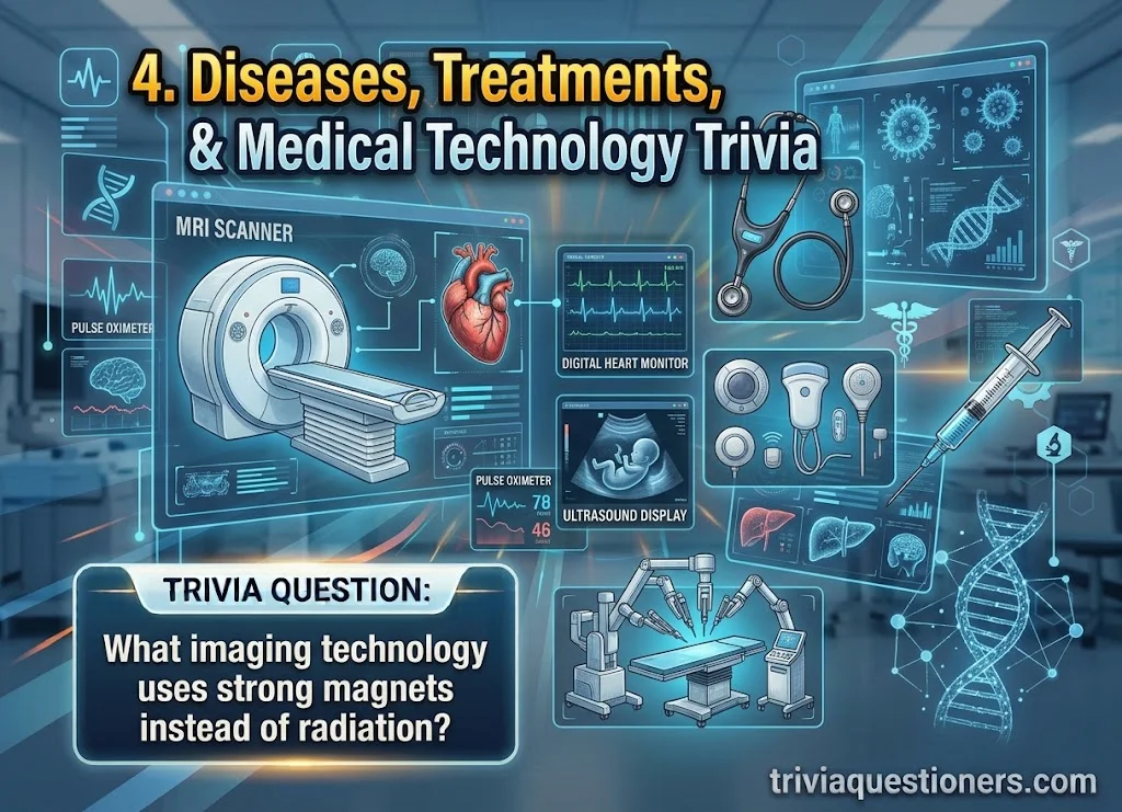 Diseases, Treatments, and Medical Technology Trivia