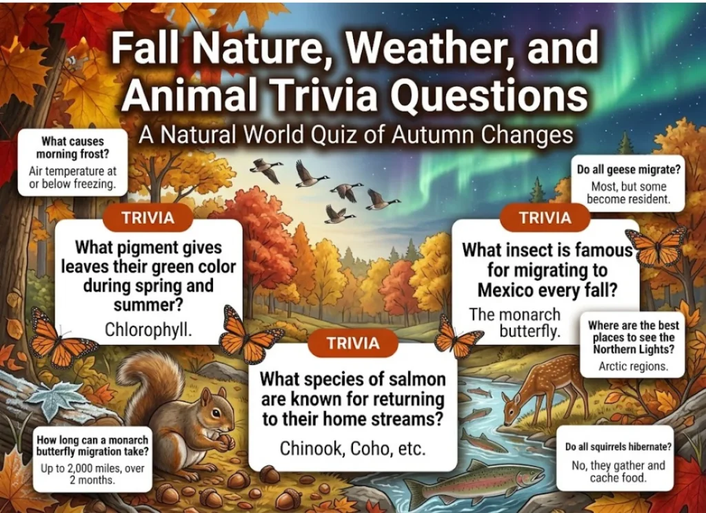 Fall Nature, Weather, and Animal Trivia Questions
