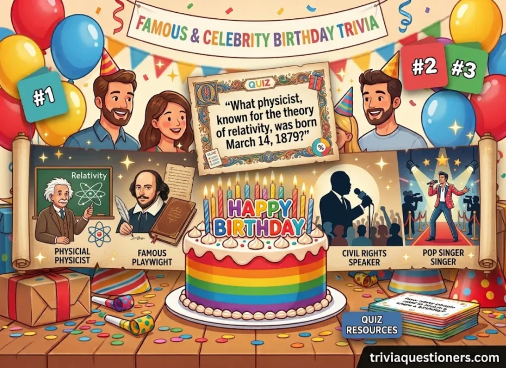Famous & Celebrity Birthday Trivia Questions