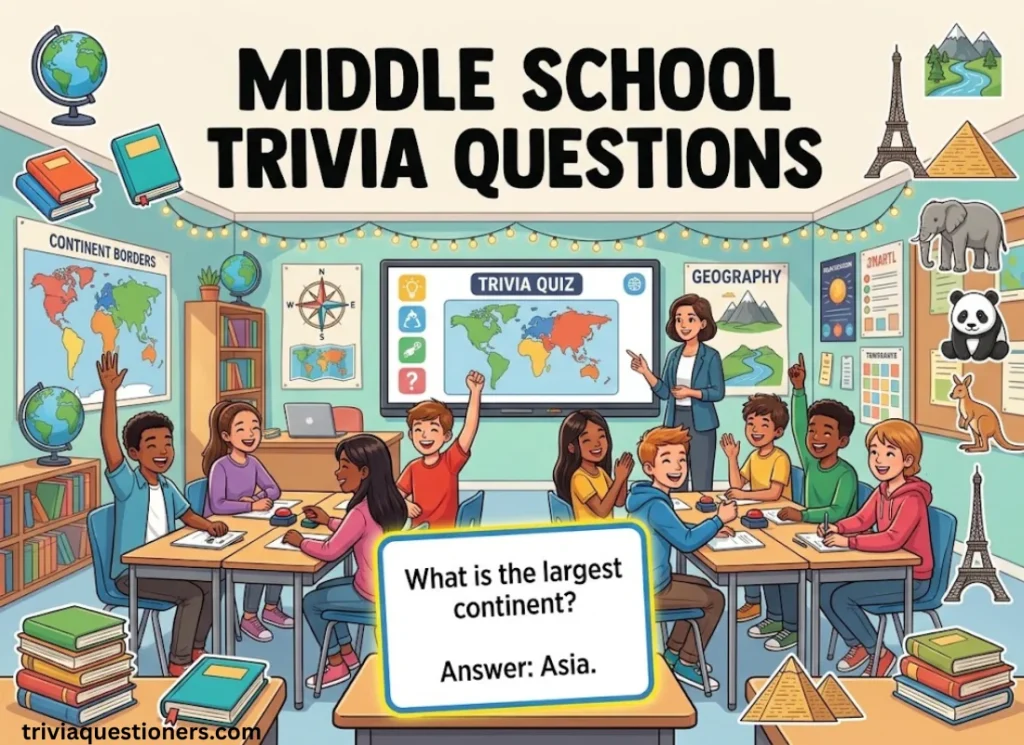 General Knowledge Middle School Trivia Questions and Answers