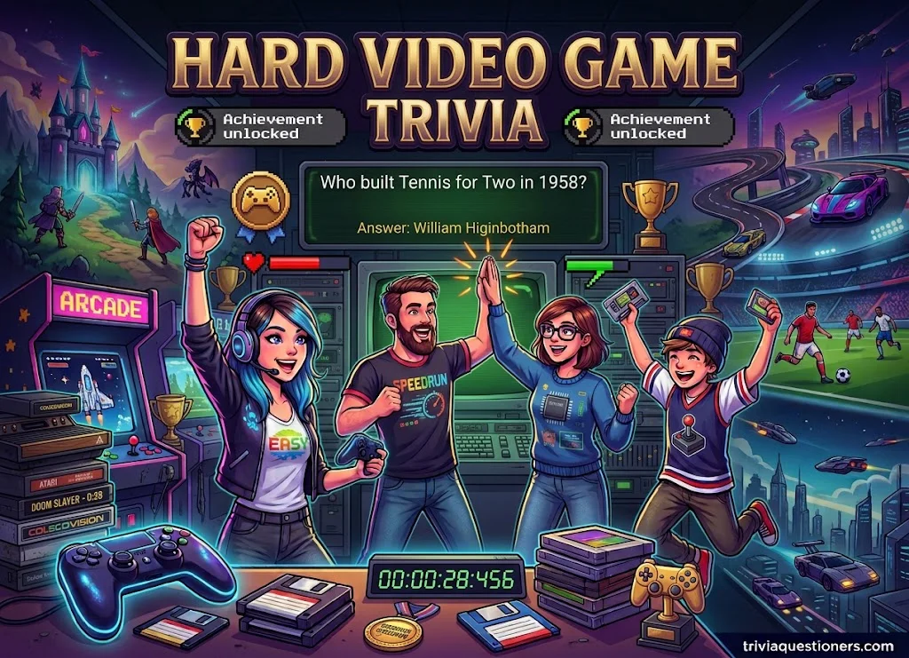 Hard Video Game Trivia Questions and Answers