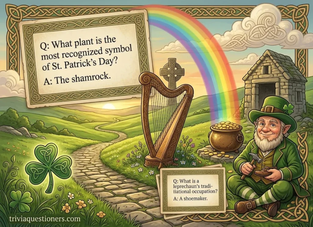 Irish Symbols, Folklore, and Leprechaun Trivia Questions