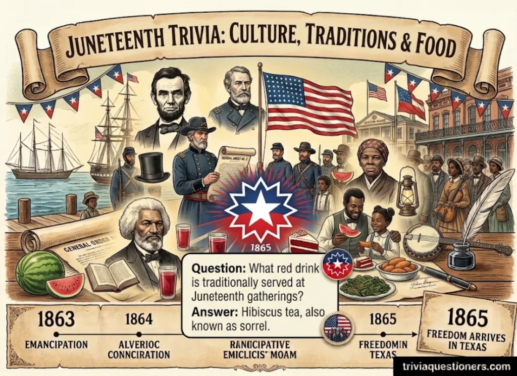 Juneteenth Culture, Traditions, and Food Trivia Questions