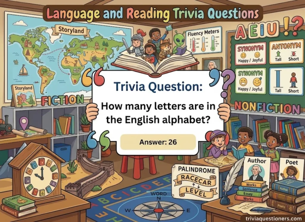 Language and Reading Trivia Questions