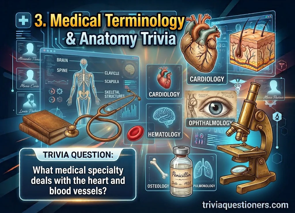Medical Terminology and Anatomy Trivia Questions