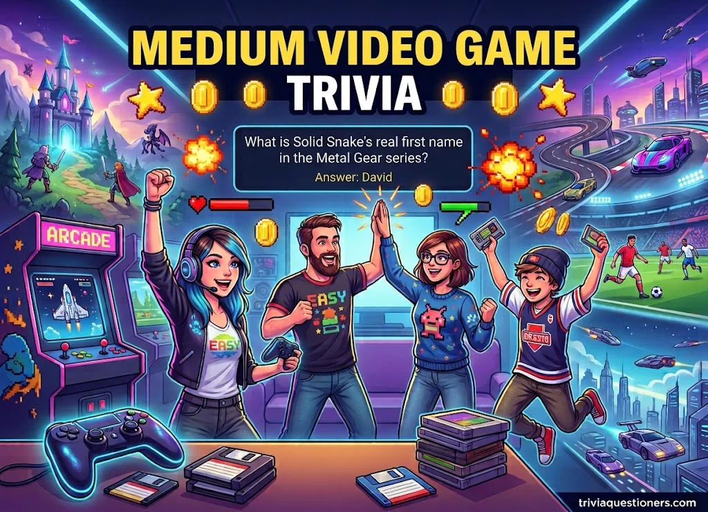 Medium Video Game Trivia Questions and Answers