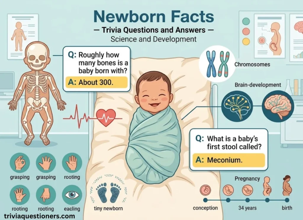 Newborn Facts Trivia Questions and Answers (Science and Development)
