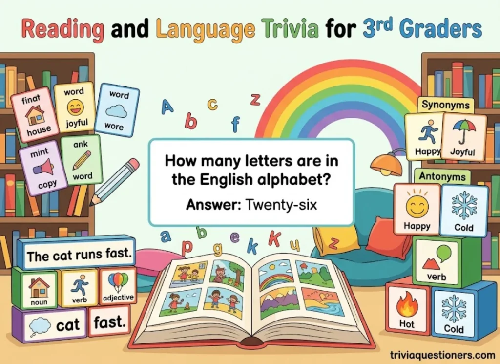 Reading and Language Trivia for 3rd Graders
