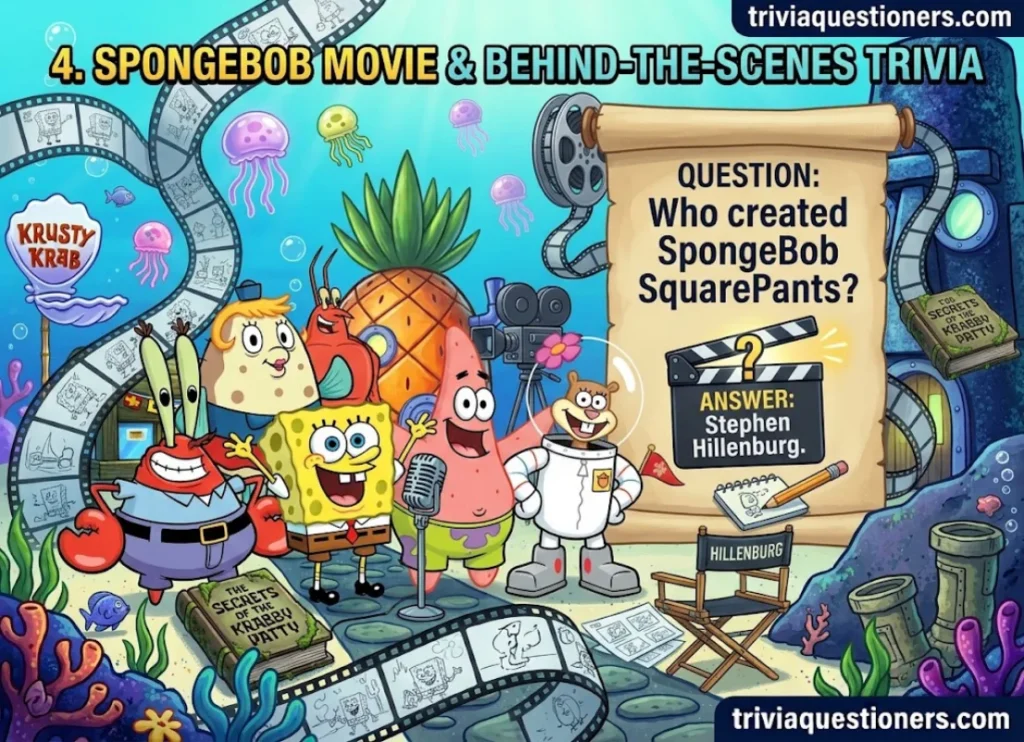 SpongeBob Movie and Behind-the-Scenes Trivia Questions
