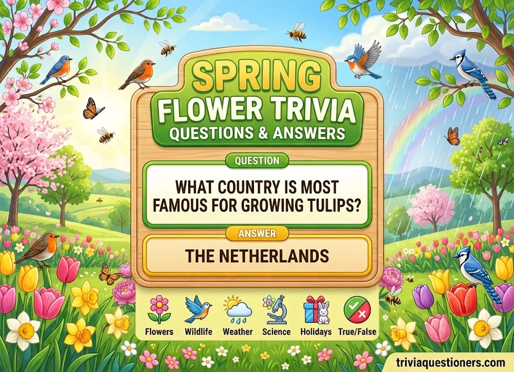 Spring Flower Trivia Questions and Answers