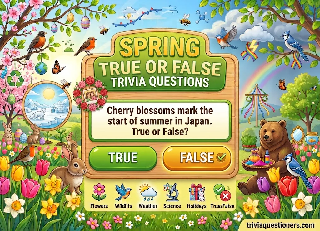 Spring True or False Trivia Questions