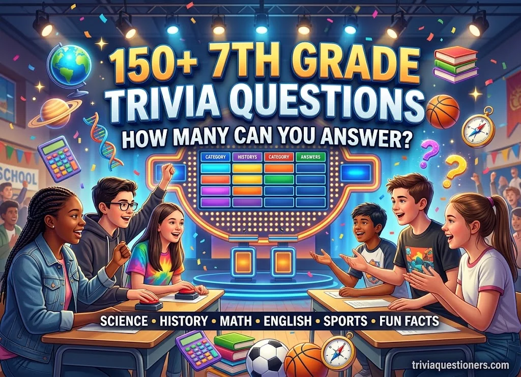150+ Best 7th Grade Trivia Questions