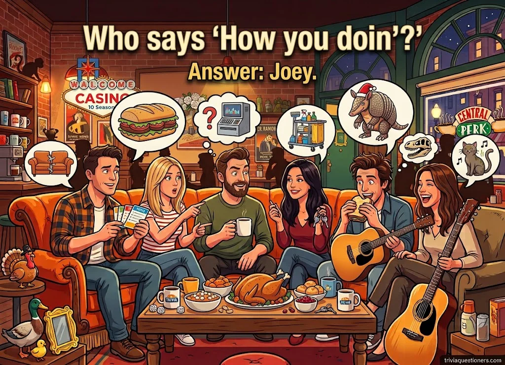 Friends Quiz Questions on Quotes and Running Jokes