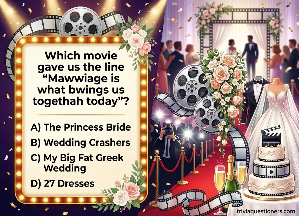 Fun Wedding Trivia Questions on Movies, Pop Culture, and Celebrities