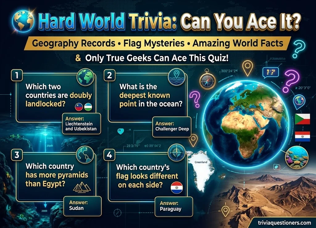 Hardest World Trivia Questions for Geeks