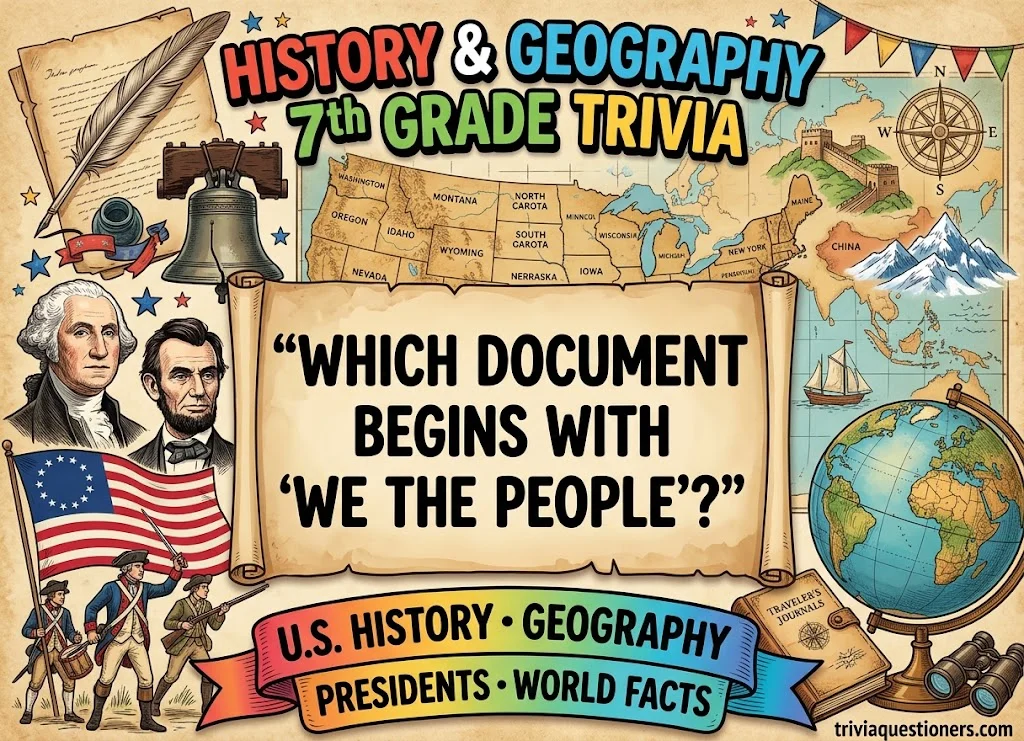 History and Geography Trivia Questions for 7th Graders