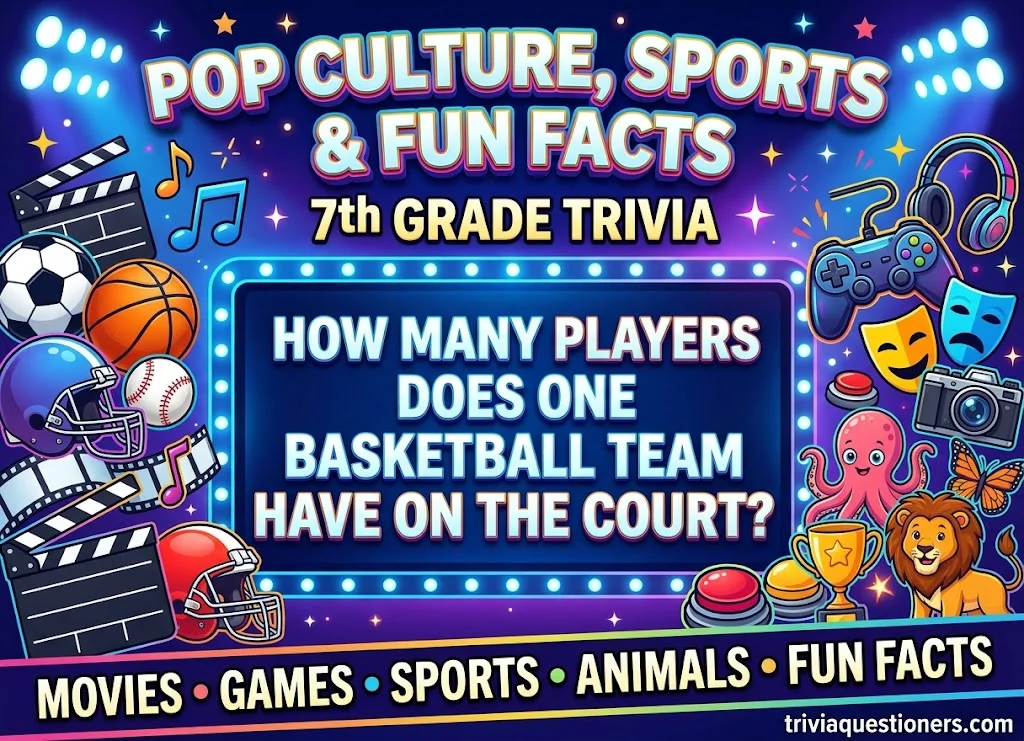 Pop Culture, Sports and Fun Facts 7th Grade Trivia