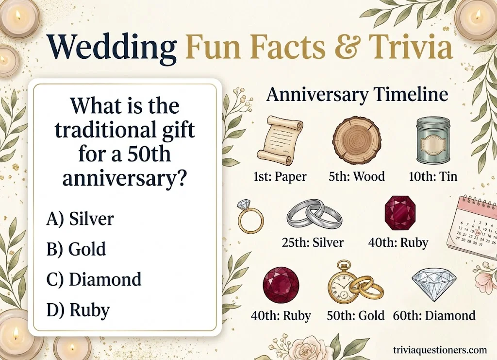 Wedding Fun Facts and Trivia for Married Couples