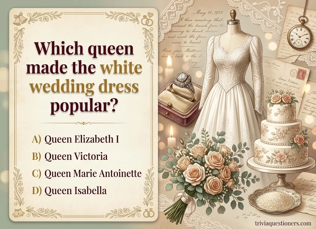 Wedding Trivia Questions and Answers on Traditions and History